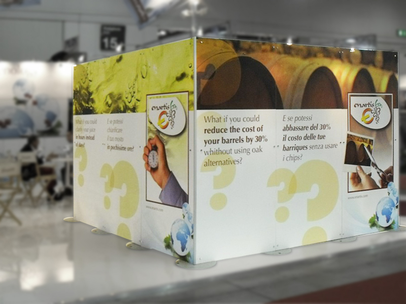 Montagem de Stand de feira Quadra Mono 5 Fastand accessori stand fiera