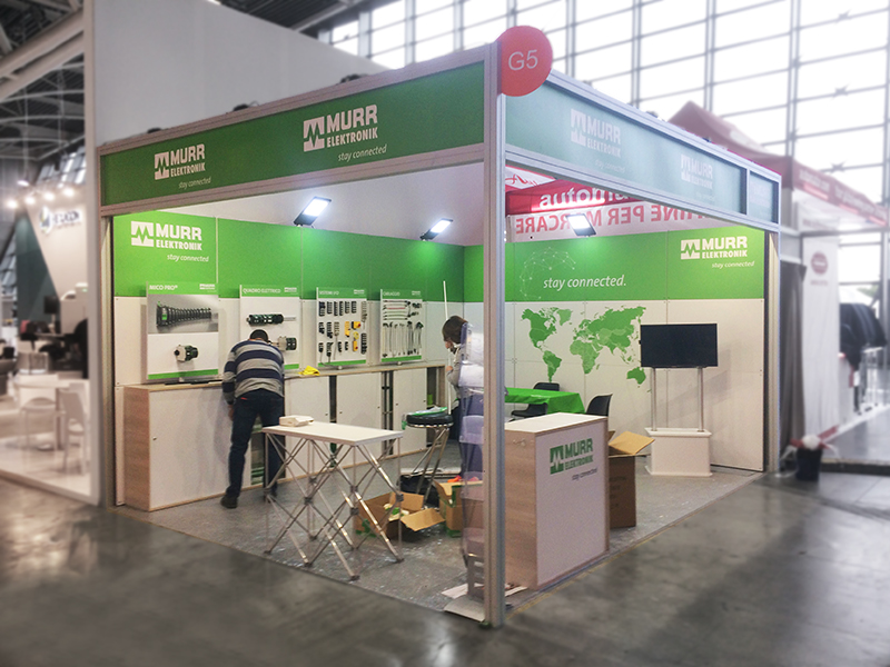 Montagem de Stand de feira Quadra Mono 1 Fastand accessori stand fiera