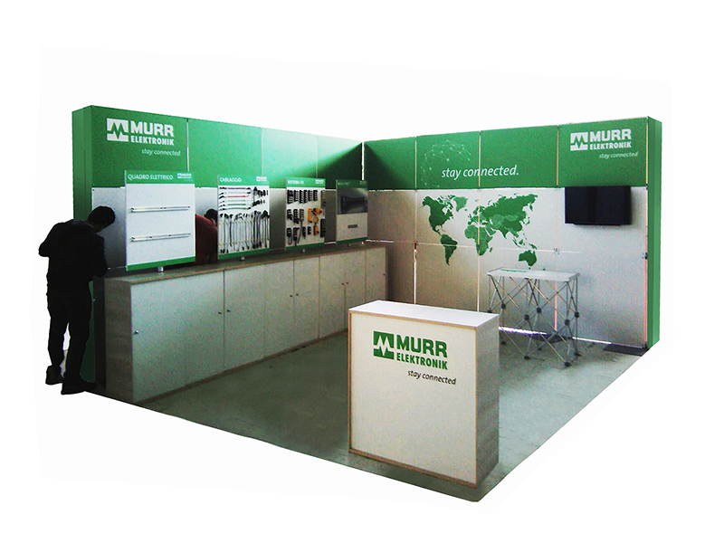Montagem de Stand de feira Quadra Mono 2 Fastand accessori stand fiera