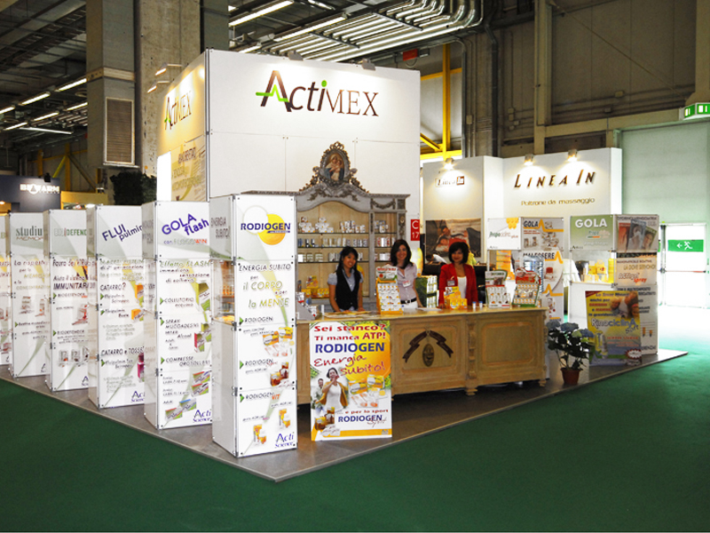 Montagem de Stand de feira Quadra Mono 13 Fastand accessori stand fiera