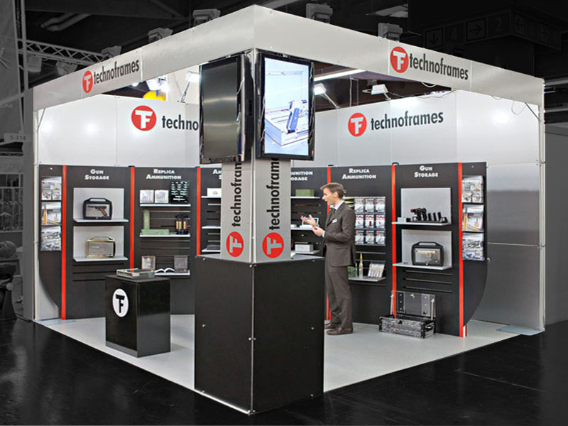 Montagem de Stand de feira Quadra Mono 14 Fastand accessori stand fiera