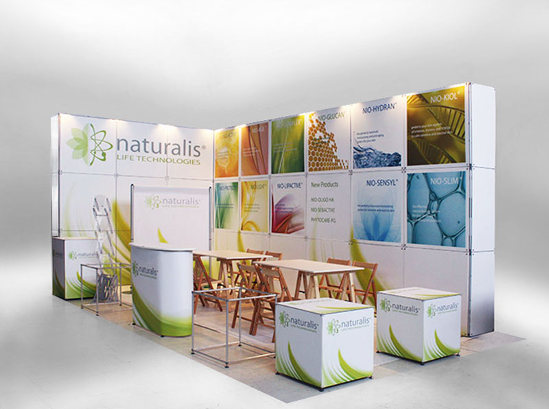 Foto estrutura modular Quadra Kube 9 Fastand accessori stand fiera