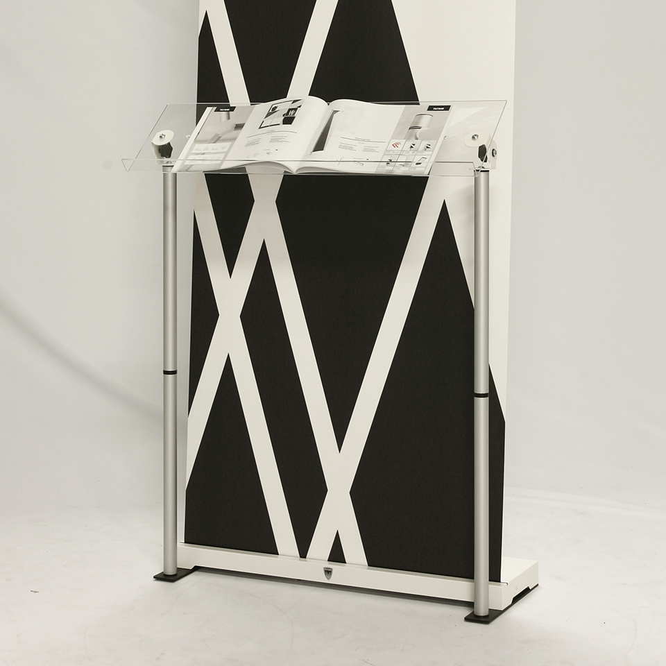 prateleira inclinável para roll-up