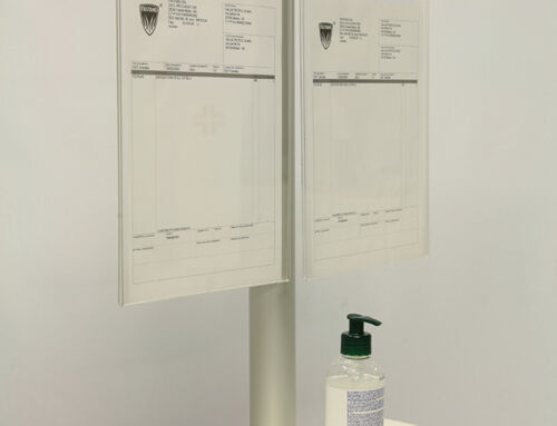 Coluna equipada para documentação