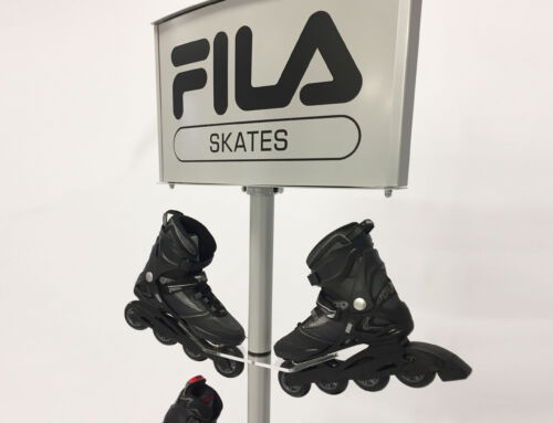 Expositor itinerante para pontos de venda