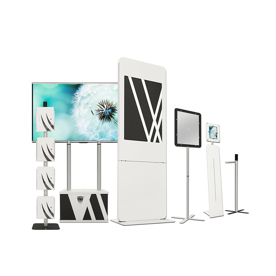 gama de totens e acessórios portáteis