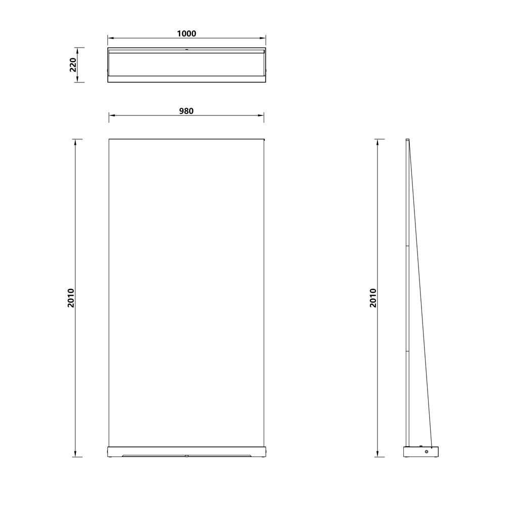 VELO100 medidas roll-up expositor