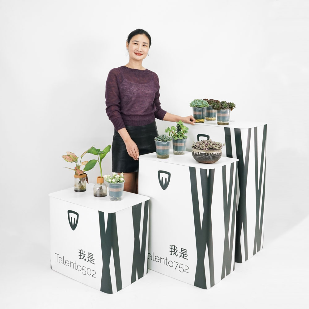 expositor retangular portátil 