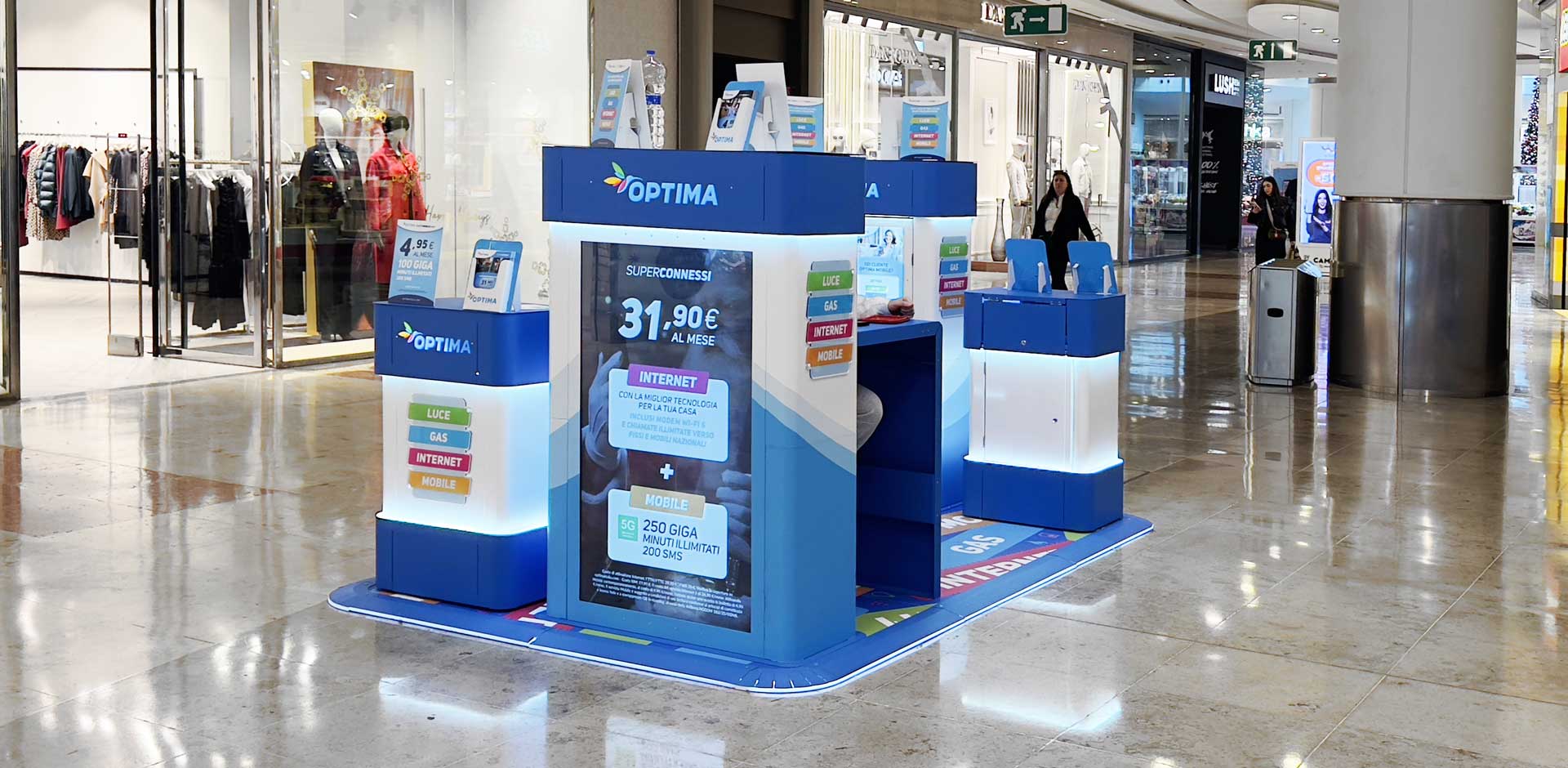 cc3 stand permanenti per centro commerciale