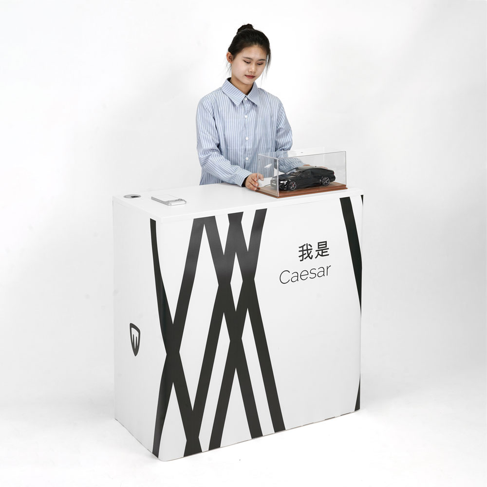 vista traseira do balcão dobrável