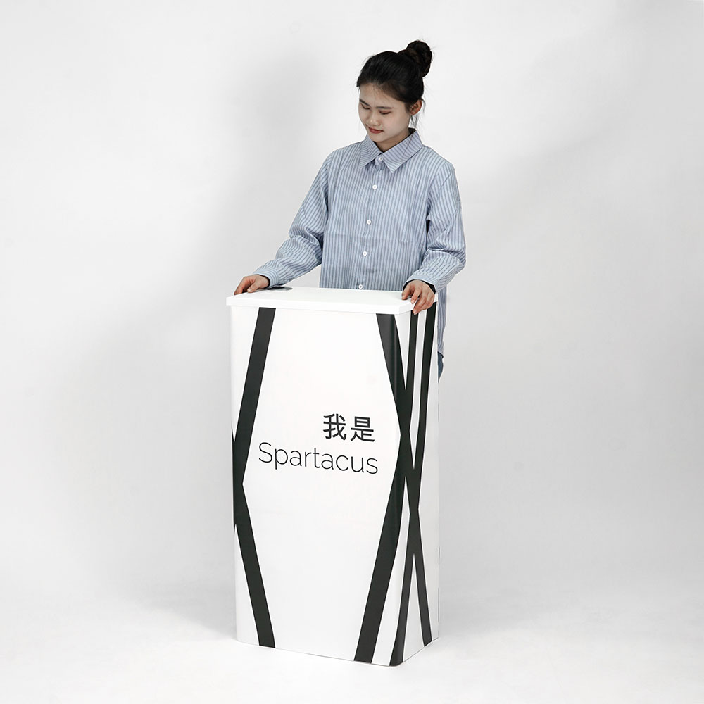 vista traseira do balcão dobrável