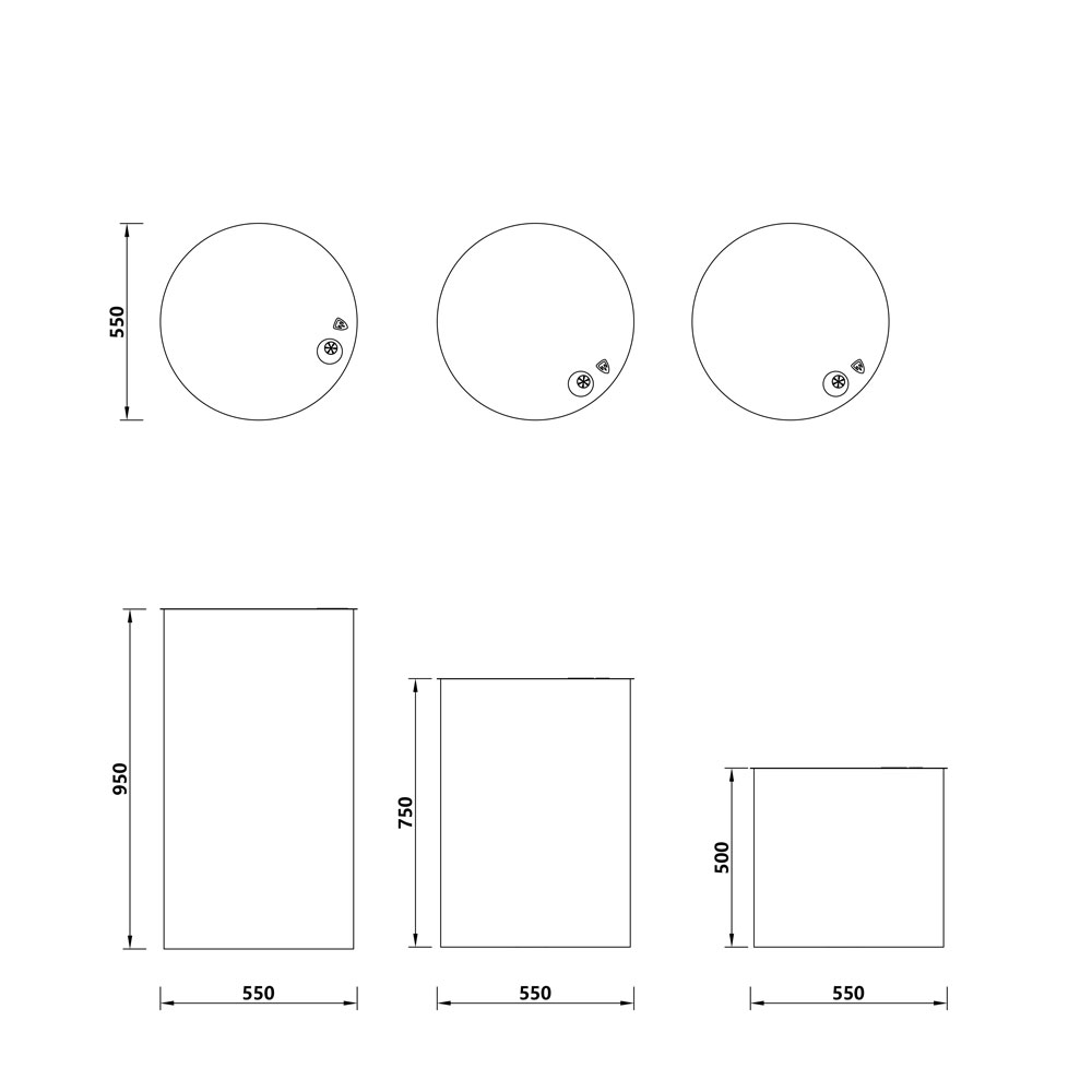 expositor cilíndrico