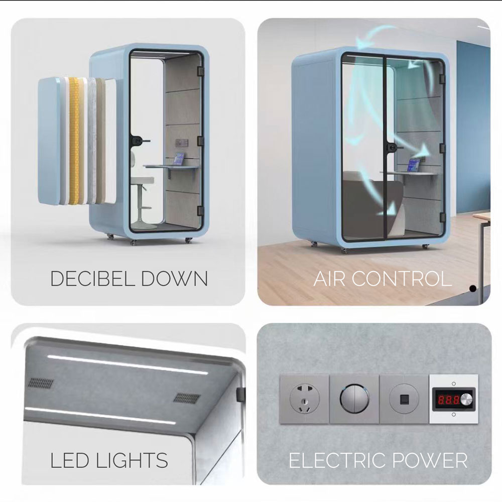 Escritórios móveis insonorizados