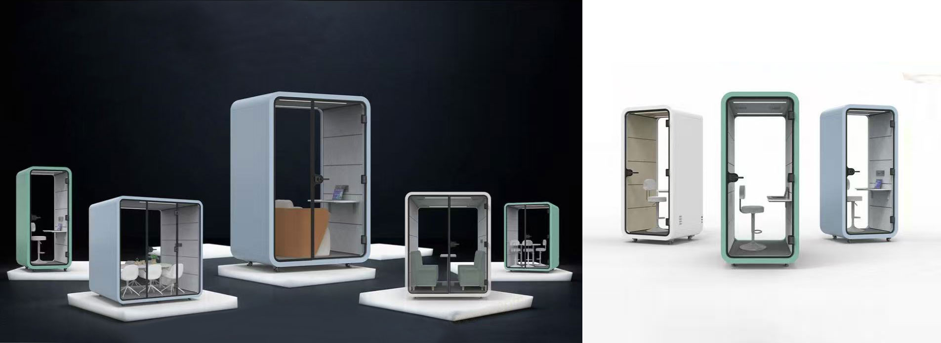 Escritórios móveis insonorizados