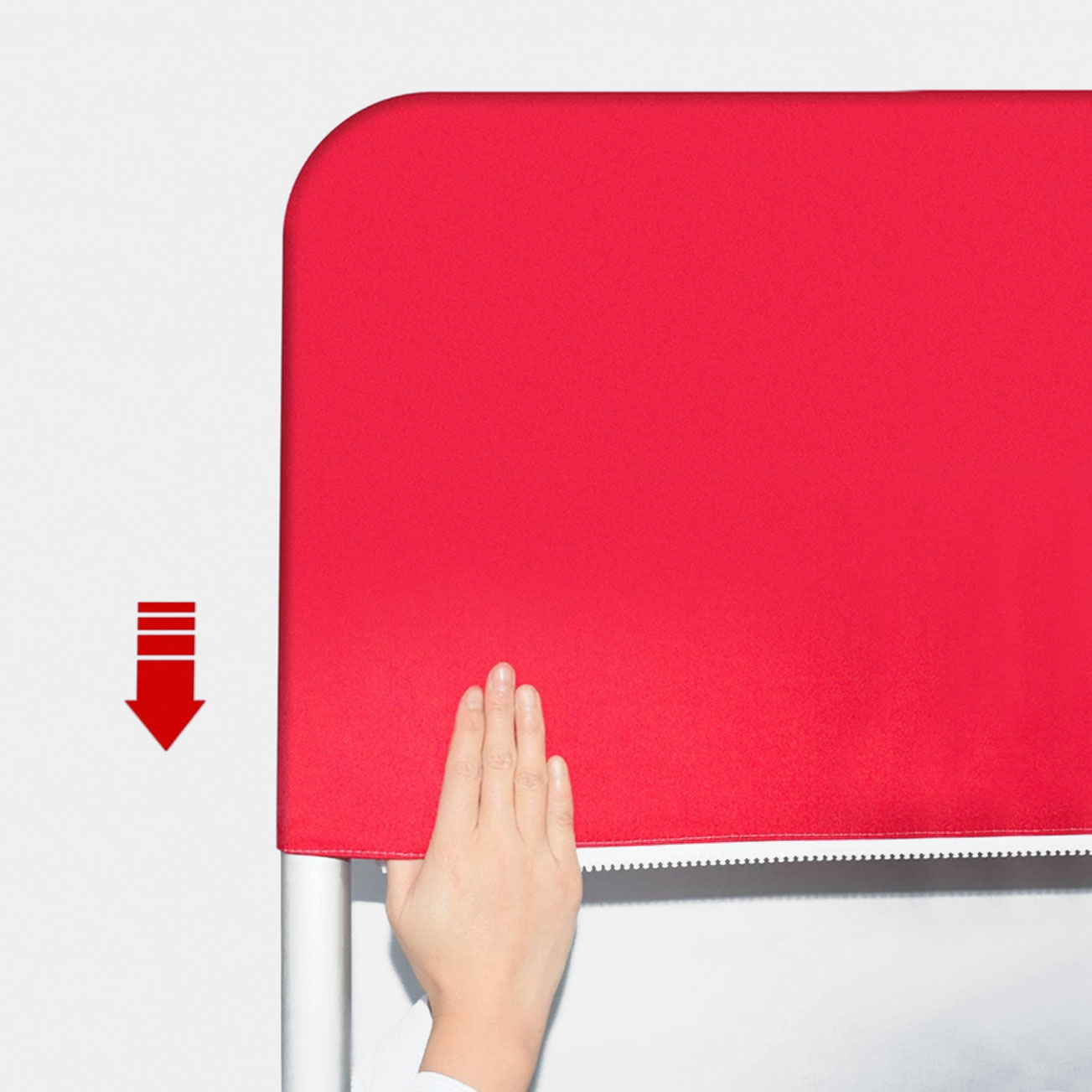 montagem de tecido em parede gráfica