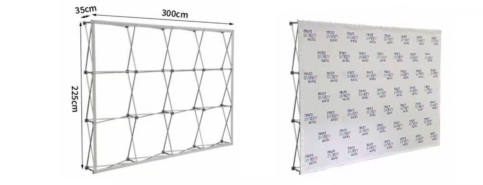 fronte-struttura Pop-up têxtil