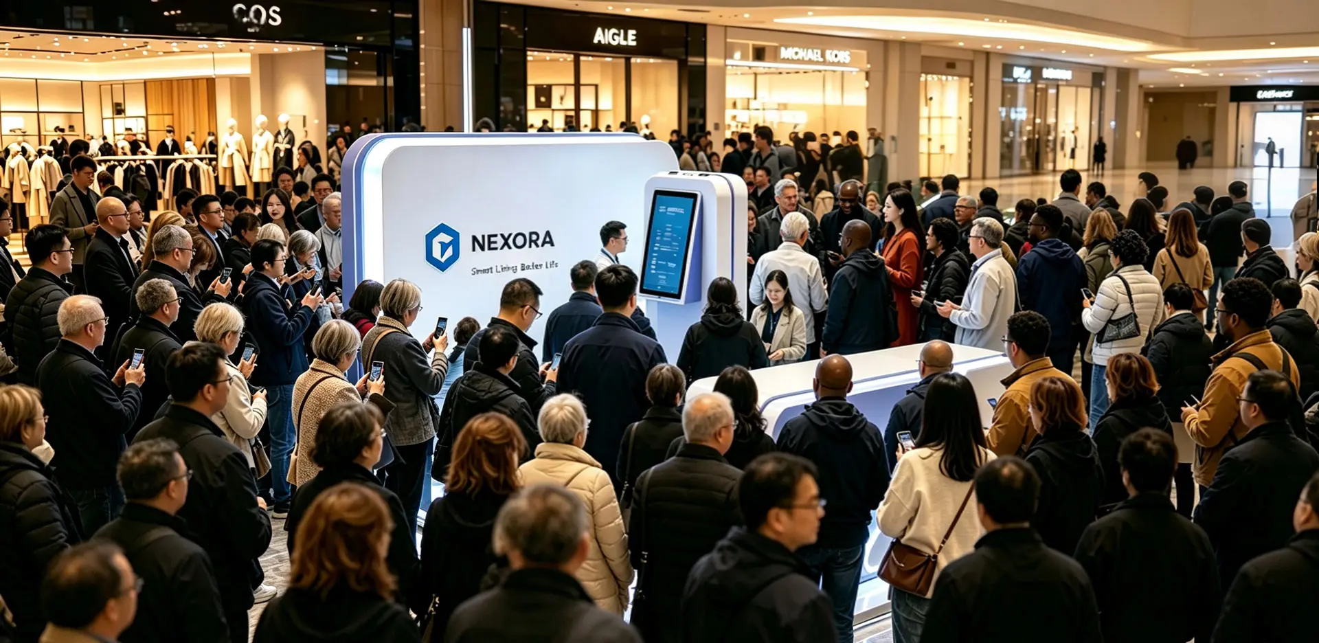 mallkiosk balcão de receção portátil nuvola
