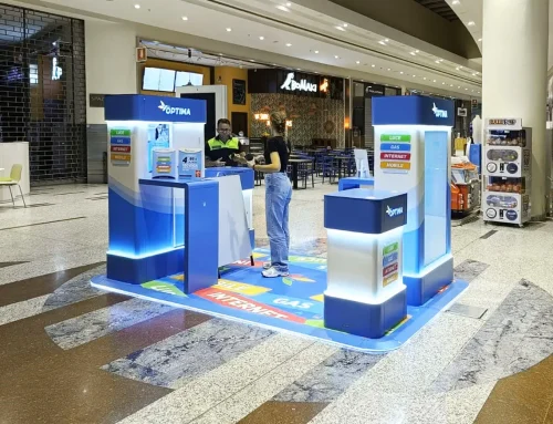 Stand para centro comercial em Milão